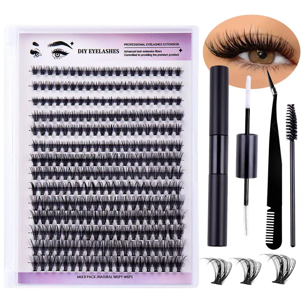 30P D-Curved False Eyelashes 8-16mm DIY Grafted