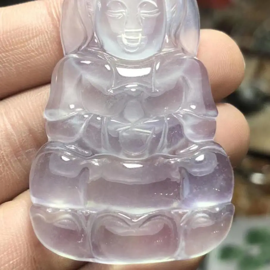 Glass-Like Guanyin Pendant for Men - Image 4