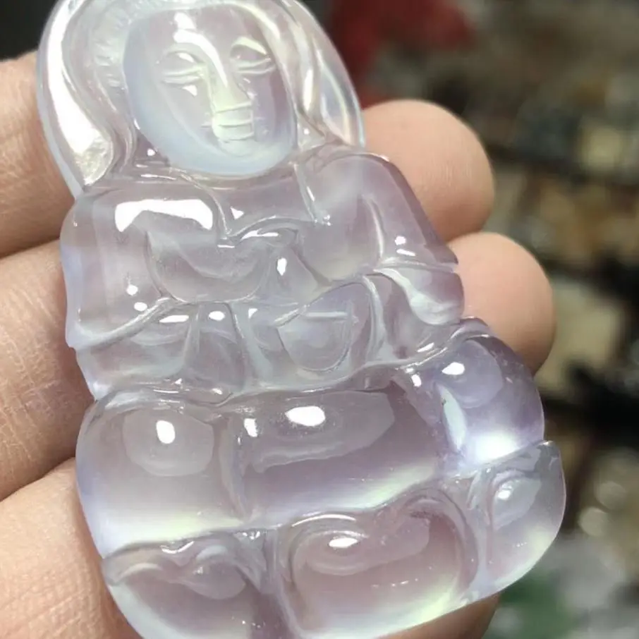 Glass-Like Guanyin Pendant for Men - Image 5