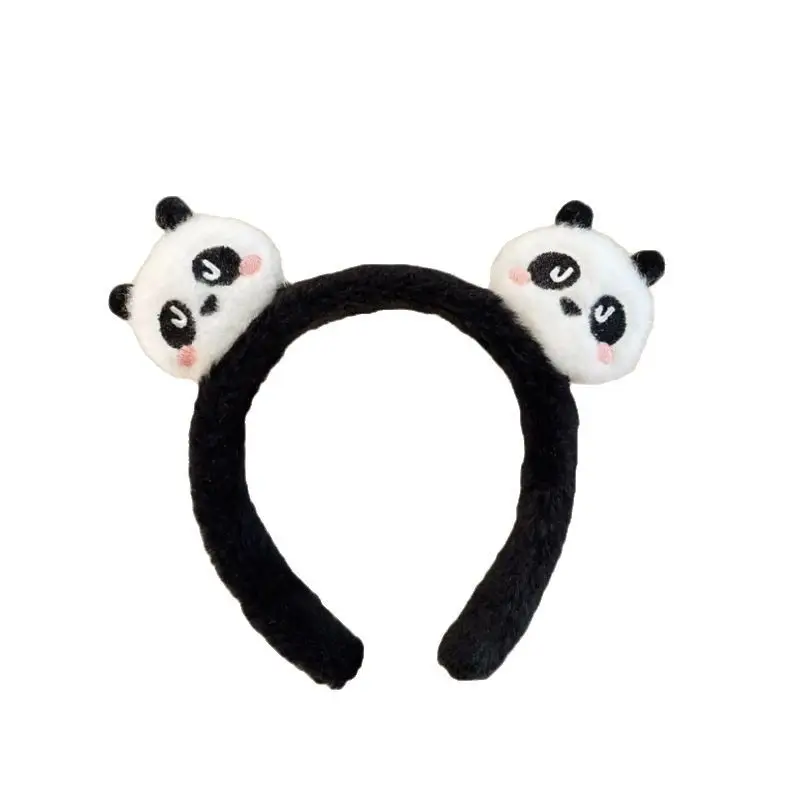 Plush Panda Headband with Face Mask for Women - Image 150