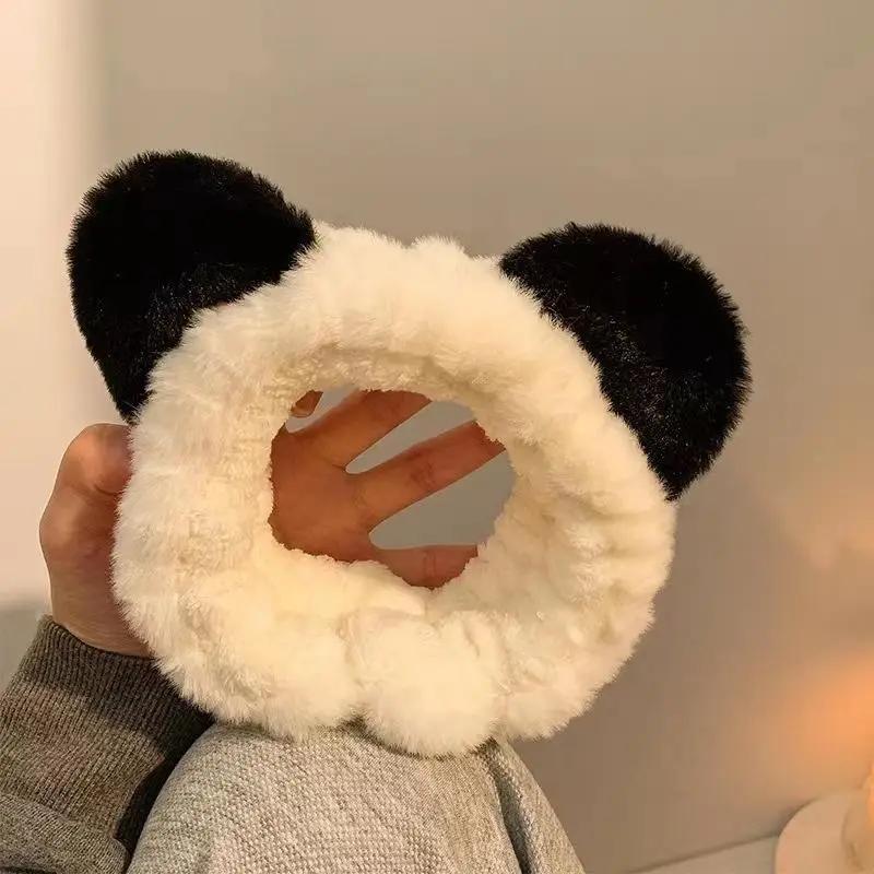 Plush Panda Headband with Face Mask for Women — feature 4