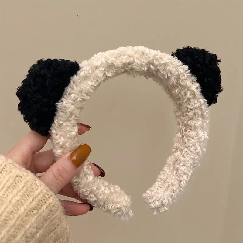 Plush Panda Headband with Face Mask for Women — feature 5