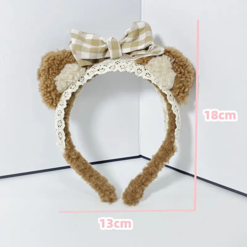 Plush Panda Headband with Face Mask for Women - Image 103