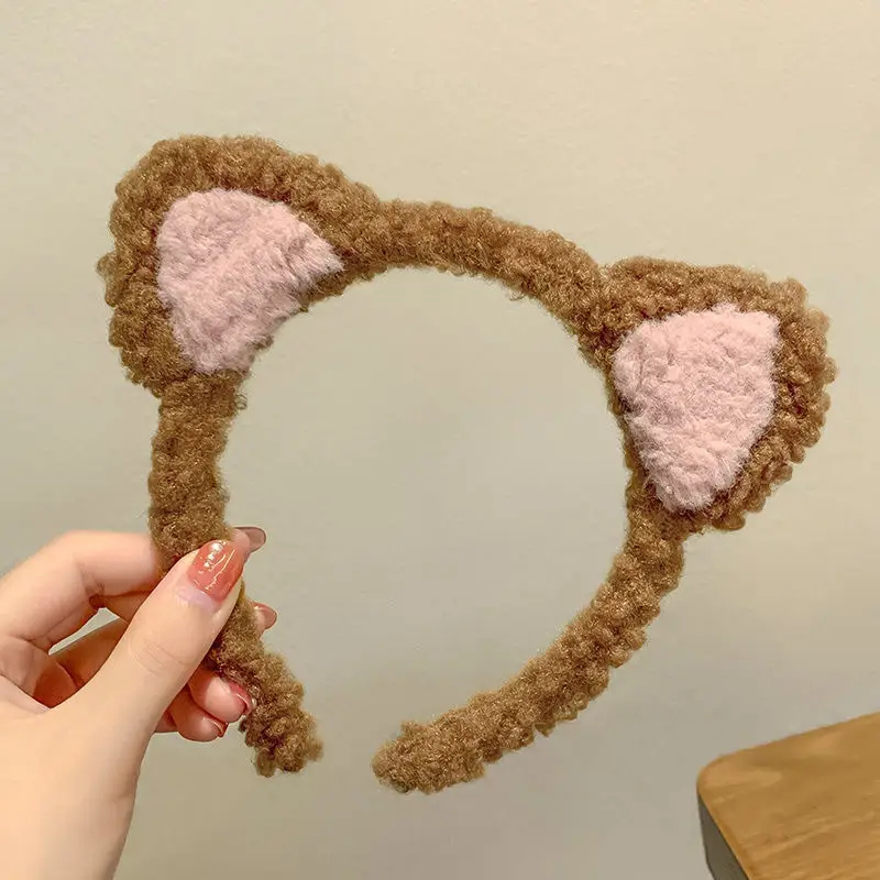 Plush Panda Headband with Face Mask for Women - Image 111