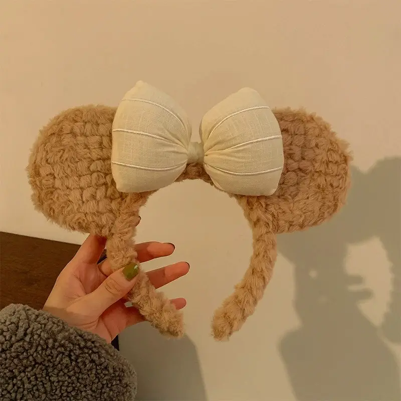 Plush Panda Headband with Face Mask for Women - Image 144