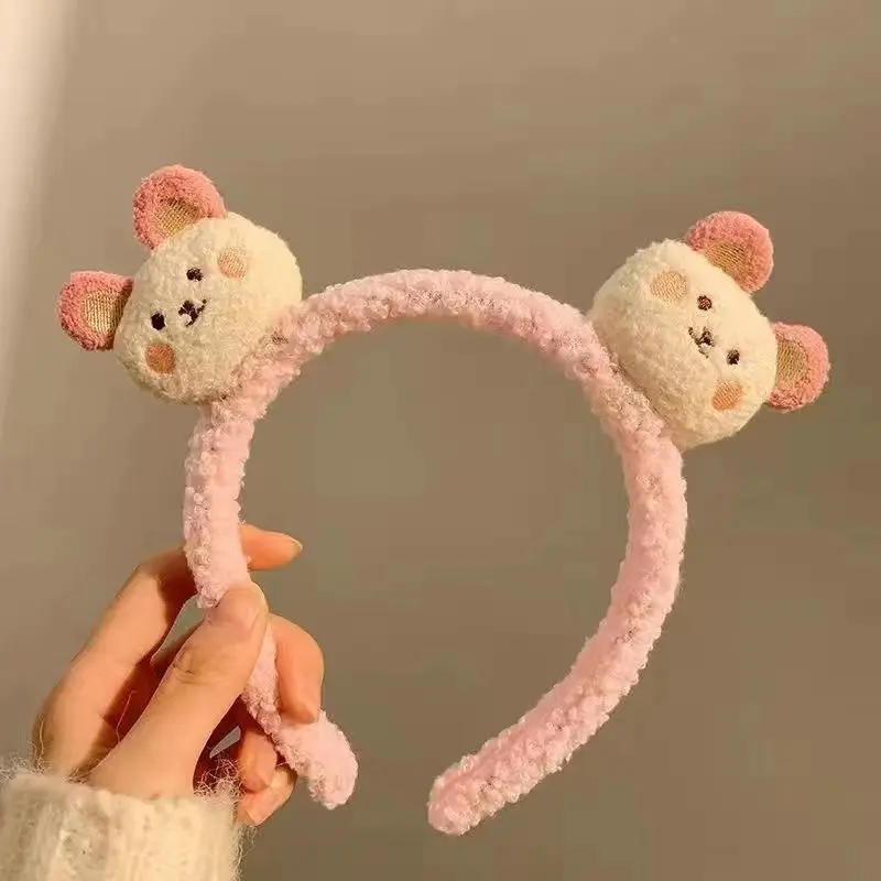 Plush Panda Headband with Face Mask for Women - Image 35