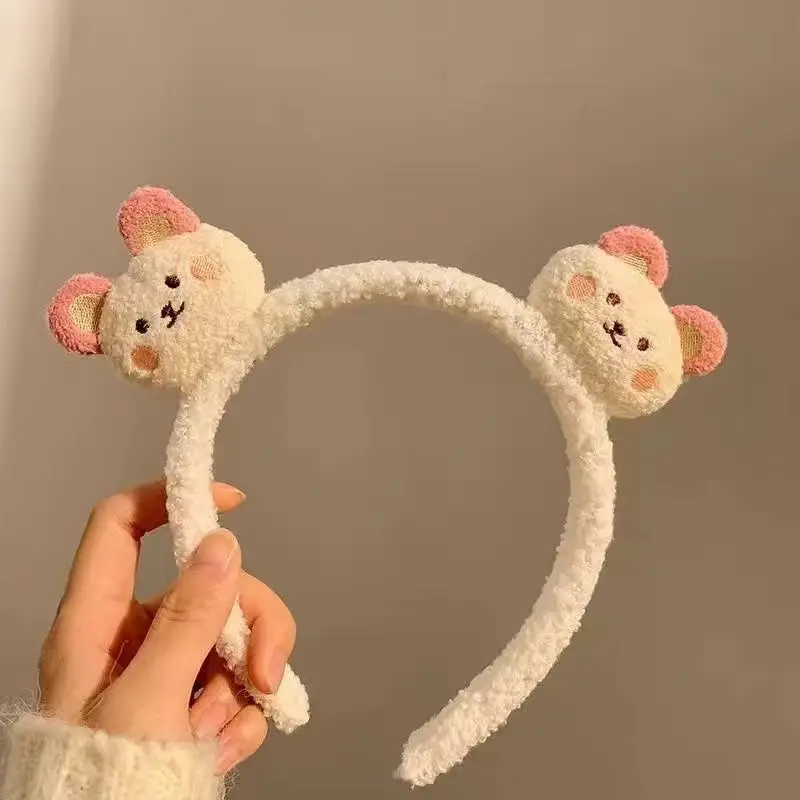 Plush Panda Headband with Face Mask for Women - Image 36
