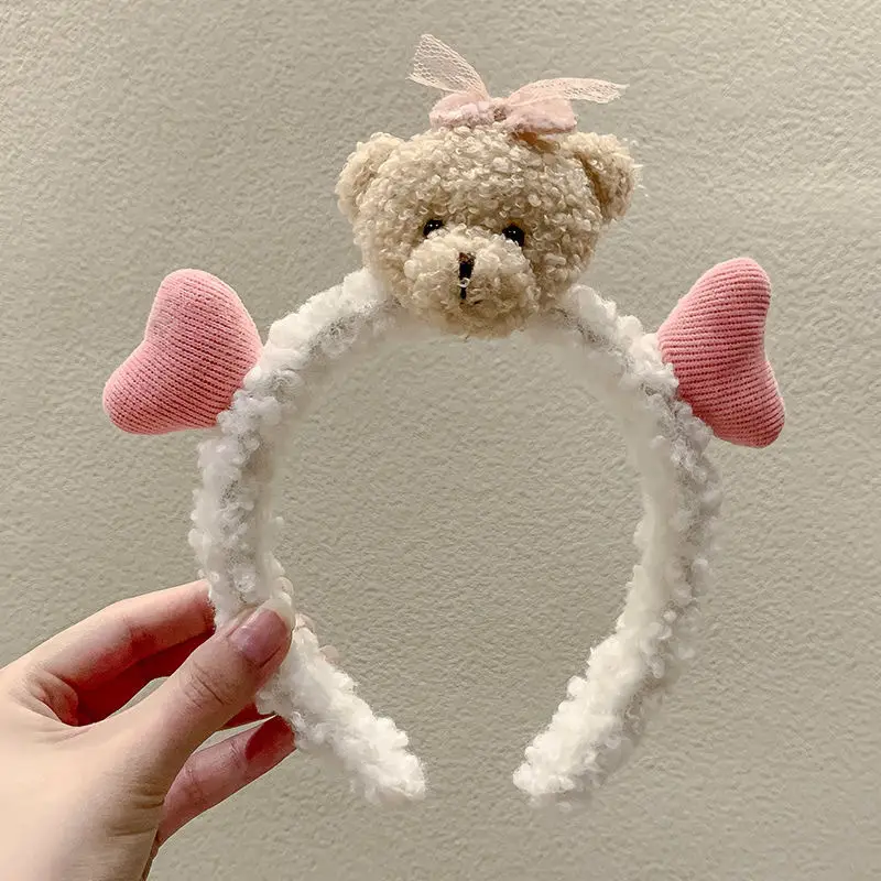Plush Panda Headband with Face Mask for Women - Image 99