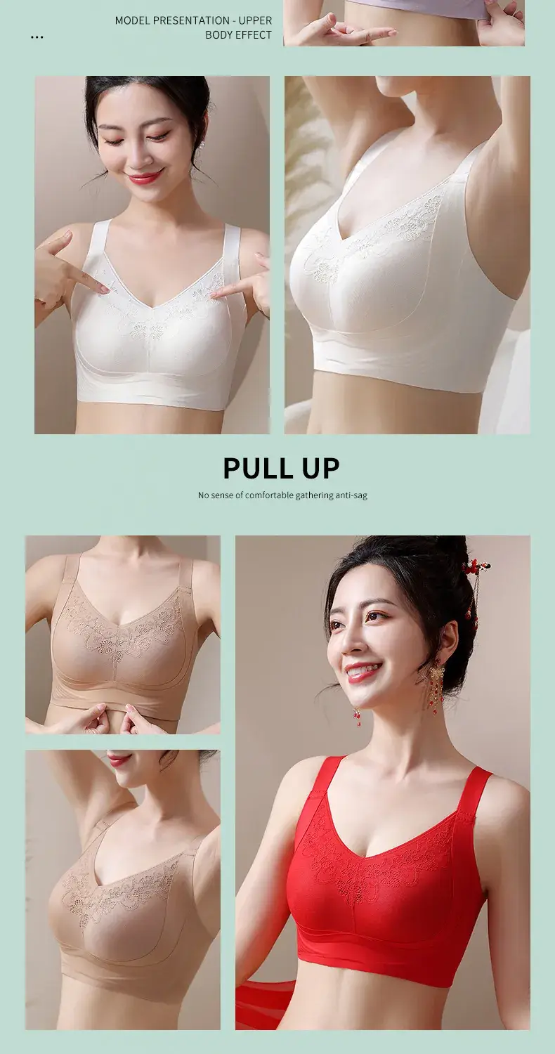 2024 Red Lifting Soft Support Seamless Push-Up Adjustable Underwear Plus Size — feature 21