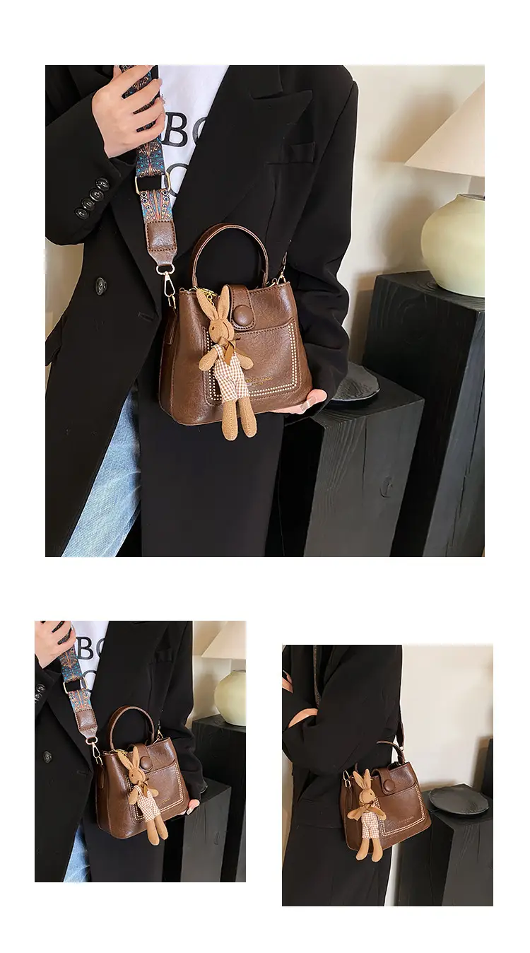 Women Retro Brown Shoulder Messenger Bag 2023 — feature 4