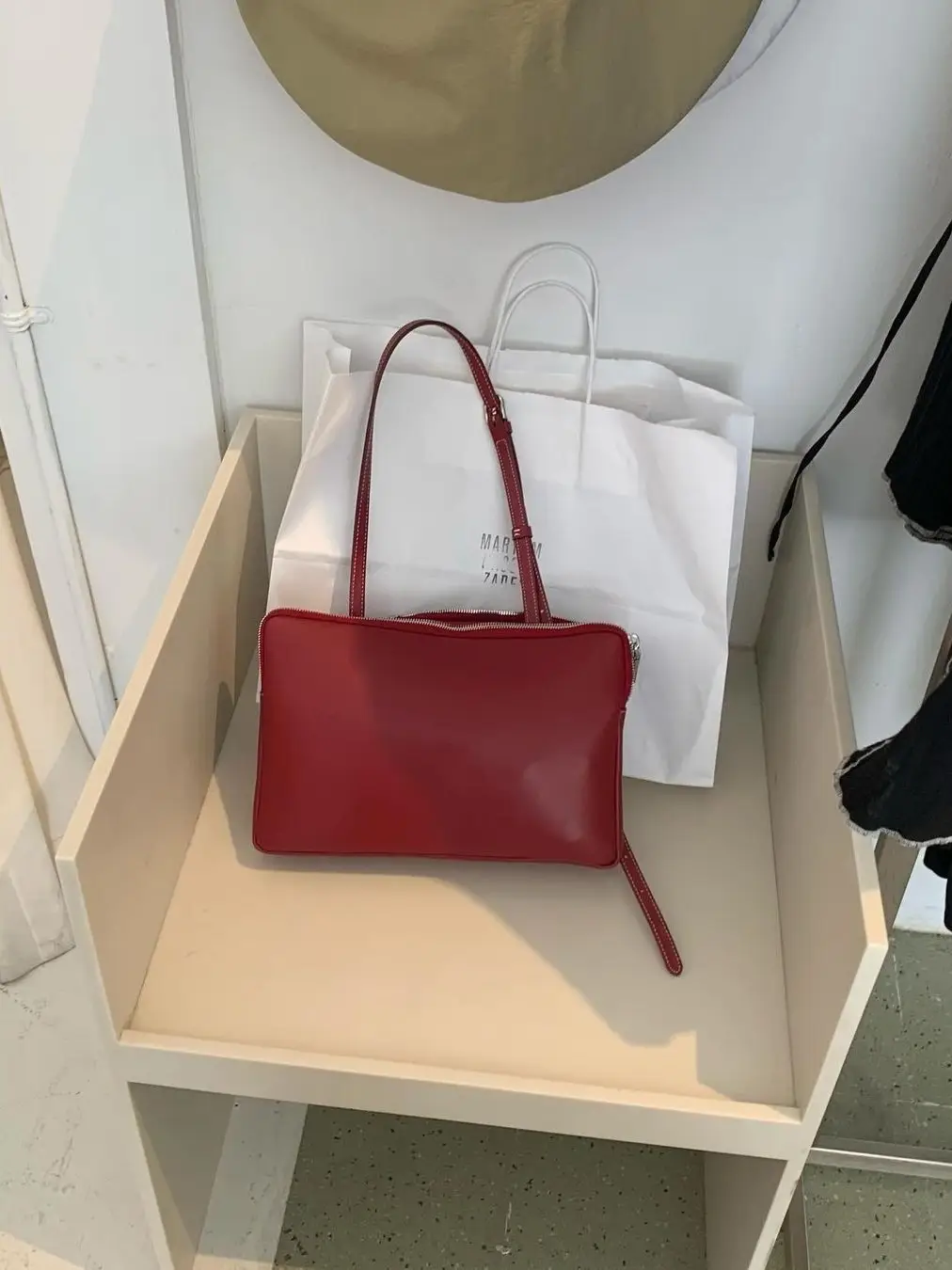 Red Crossbody Shoulder Bag for Women