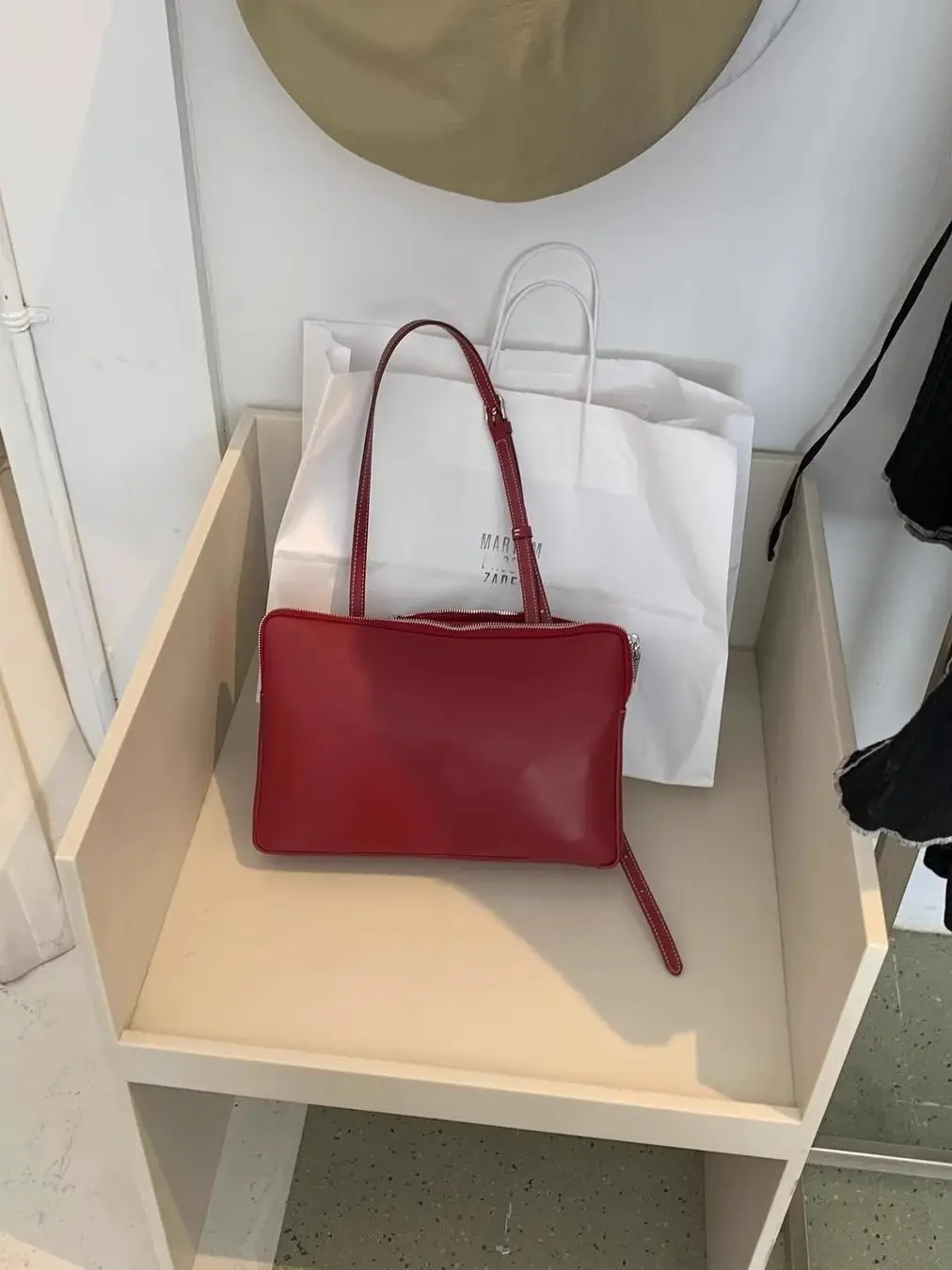 Red Crossbody Shoulder Bag for Women
