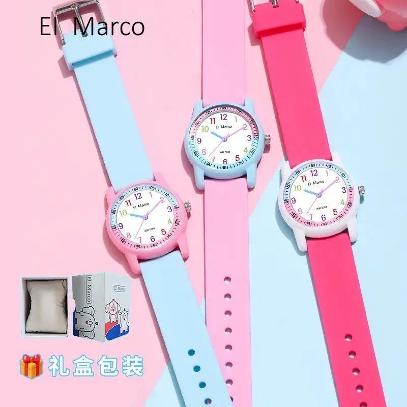 El Marco Green Waterproof Quartz Watch for Kids - Image 24