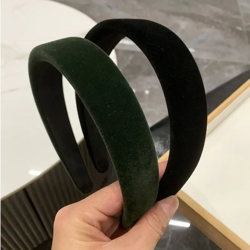 Retro Velvet Red Headband with Sponges for Girls — feature 3