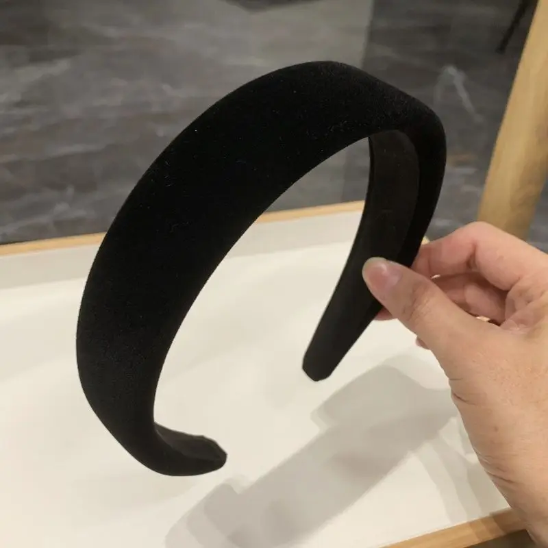 Retro Velvet Red Headband with Sponges for Girls — feature 4