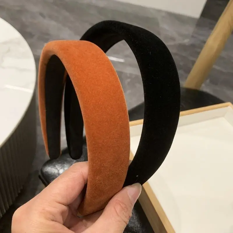 Retro Velvet Red Headband with Sponges for Girls — feature 9