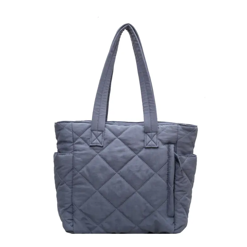 Orange Quilted Tote Bag for Women Large Capacity Commute - Image 6