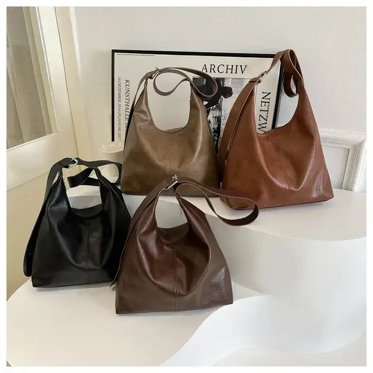 Brown Canvas Shoulder Bag for Women 2022 - Image 5