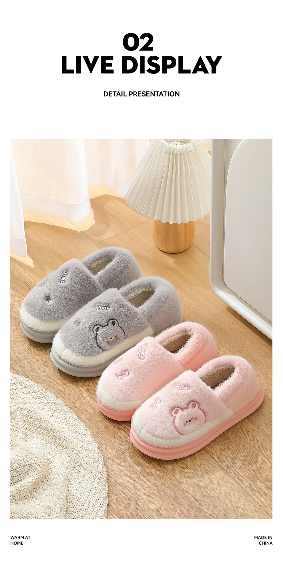 Cotton Shoes with Heel for Women, Winter Indoor Home Warm Slippers, Thick-Soled Non-Slip Household Cotton Slippers for Men Wholesale — feature 18