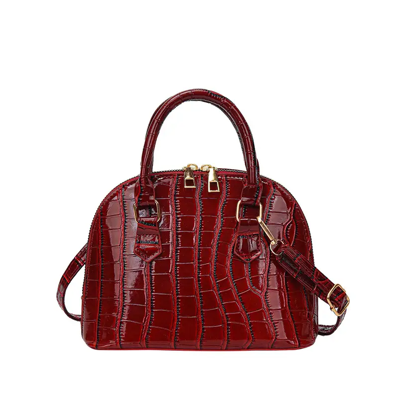 Elegant White Croc Leather Shoulder Bag for Women - Image 5