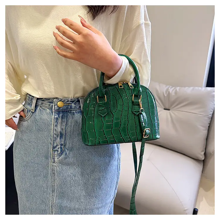 Elegant White Croc Leather Shoulder Bag for Women — feature 29