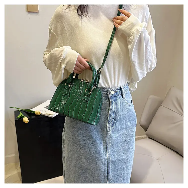 Elegant White Croc Leather Shoulder Bag for Women — feature 31
