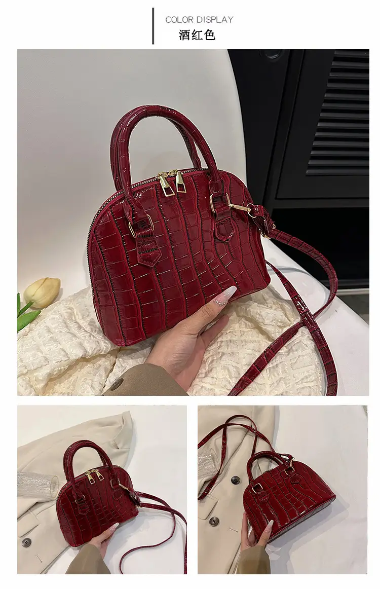 Elegant White Croc Leather Shoulder Bag for Women — feature 38