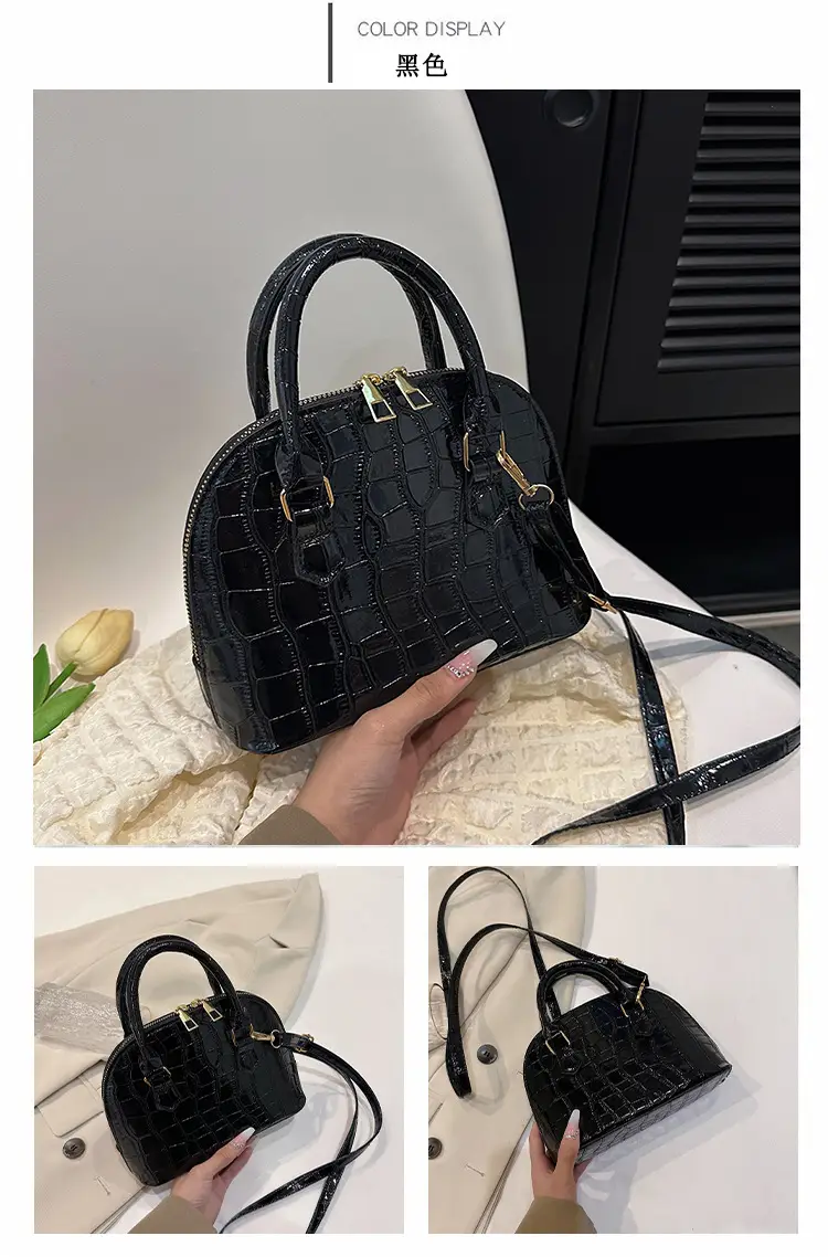 Elegant White Croc Leather Shoulder Bag for Women — feature 40