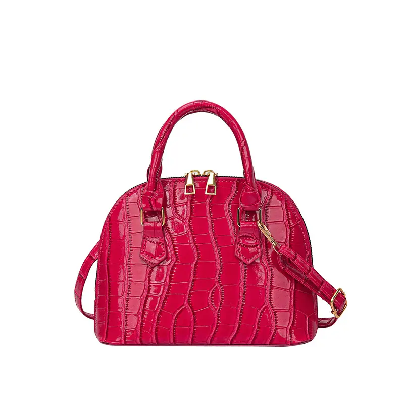 Elegant White Croc Leather Shoulder Bag for Women - Image 3