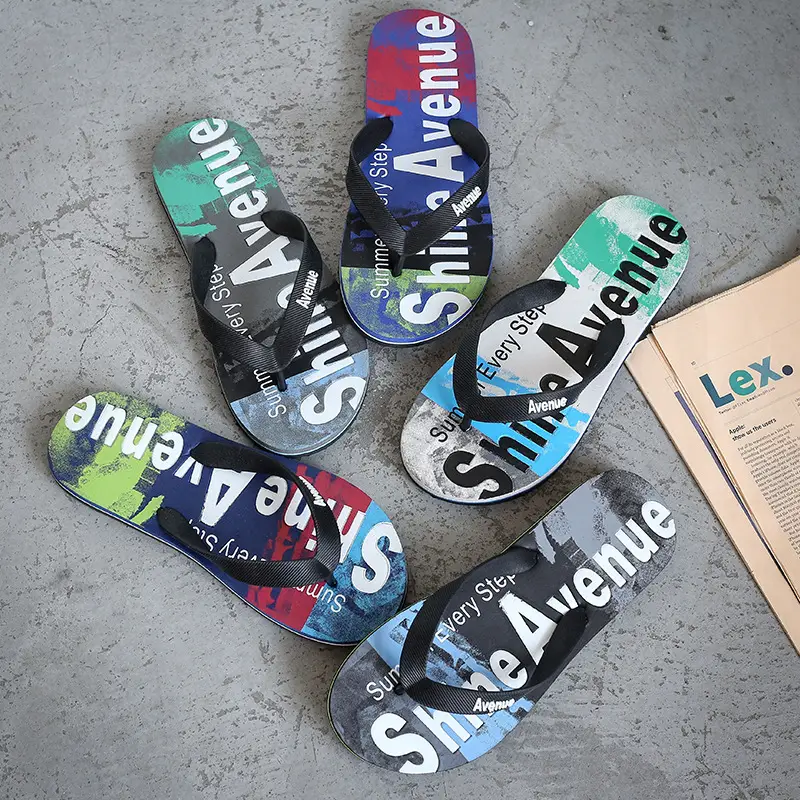 Hawaiian style flip-flops men's summer flip-flops popular fashion casual outdoor beach slippers men's sandals men's - Image 9