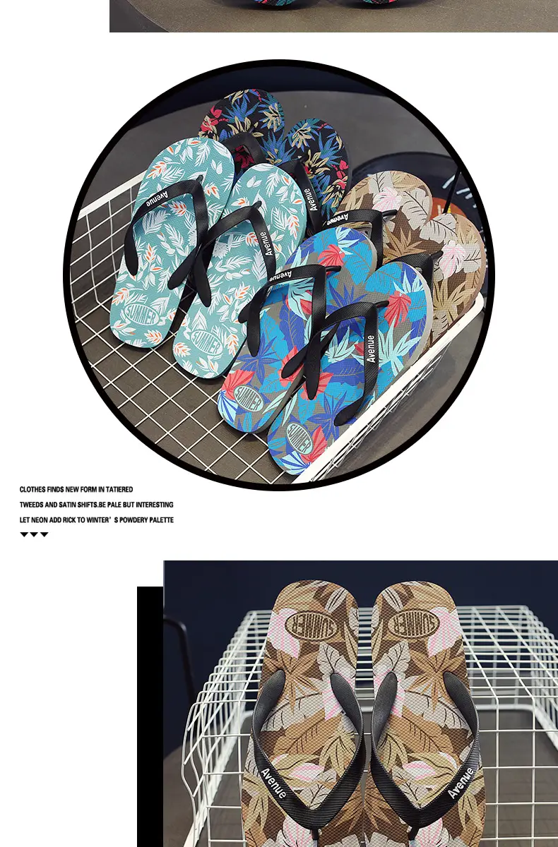 Slippers men's summer flip flops outdoor wear non-slip casual men's outdoor beach shoes flip-flops Korean style trendy internet red slippers — feature 8