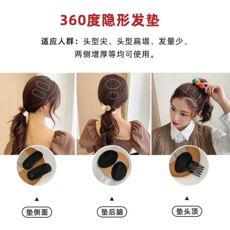 Black Knitted Hair Curler with Crystal Flower Decor - Image 18