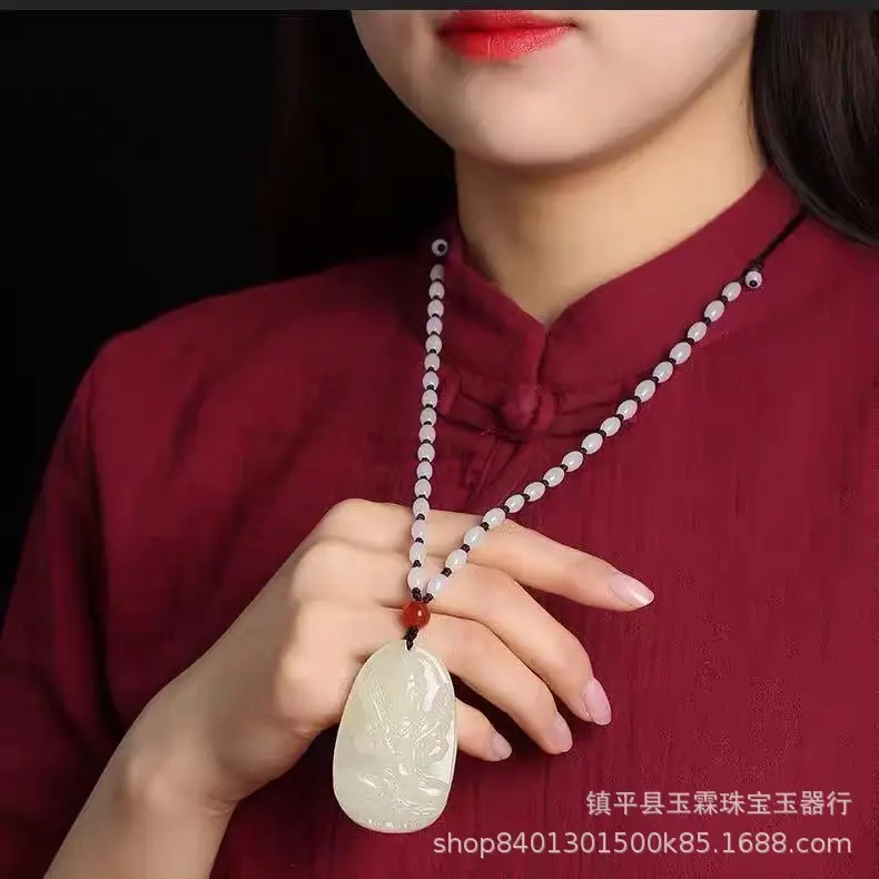 Afghan Jade 8 Patron Buddha Necklace with Zodiac Design - Image 11
