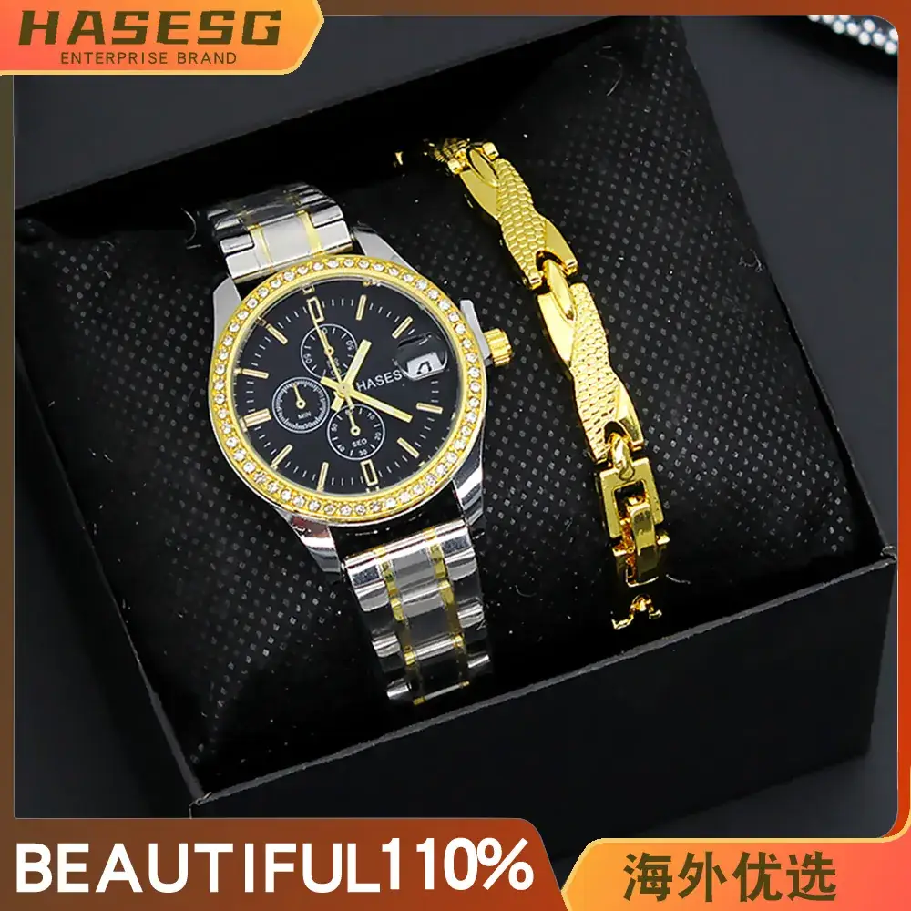 Women's Gold & Silver Bracelet Watch Set for Women - Image 27