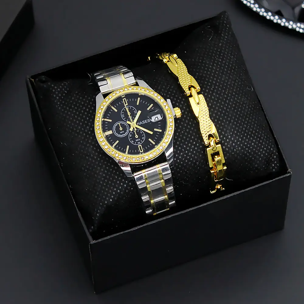 Women's Gold & Silver Bracelet Watch Set for Women — feature 10
