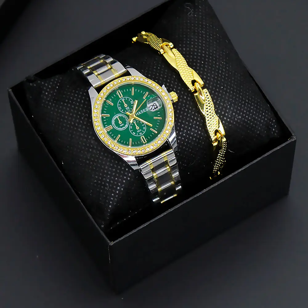 Women's Gold & Silver Bracelet Watch Set for Women — feature 7