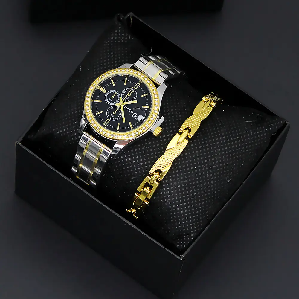 Women's Gold & Silver Bracelet Watch Set for Women — feature 8