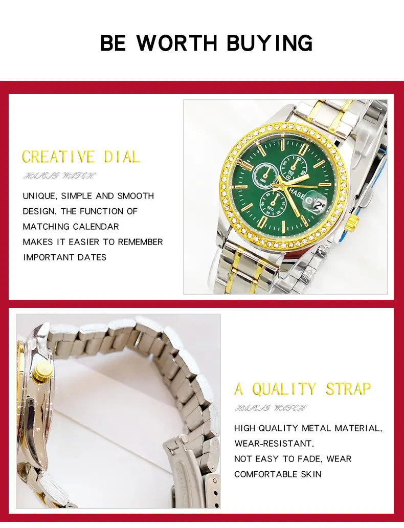 Women's White Crystal Dial Quartz Watch with Stainless Steel Band — feature 10