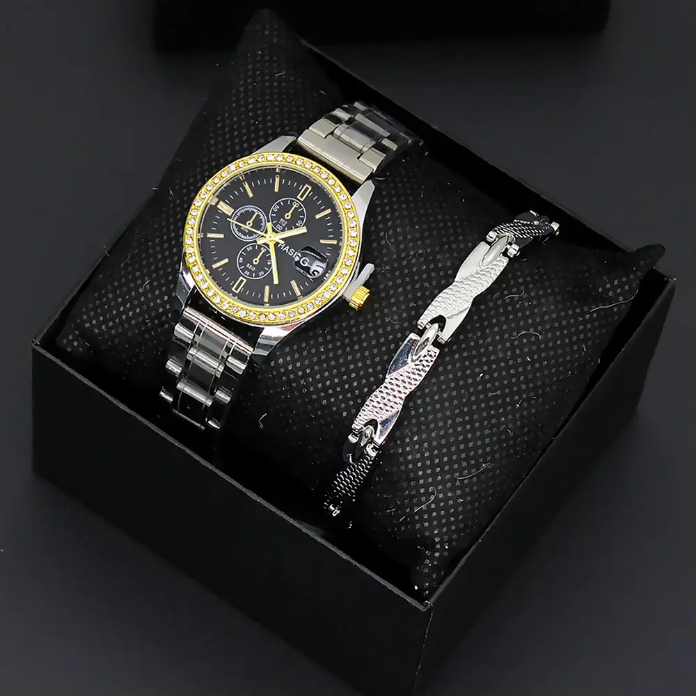 Women's White Crystal Dial Quartz Watch with Stainless Steel Band — feature 7