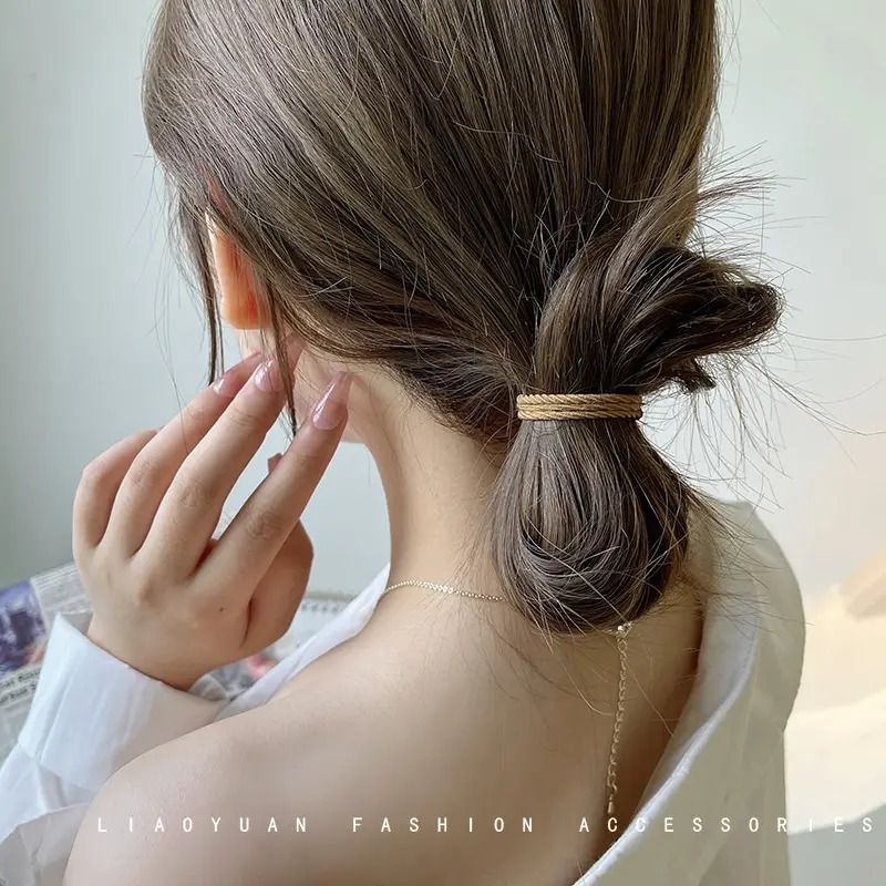 New Rubber Band All-Match Head Rope Autumn Winter High Elastic Durable Ponytail Rubber Band Girls Tie Head Hair Accessories Wholesale