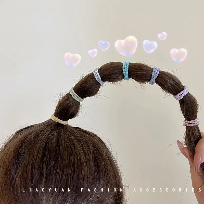 New Rubber Band All-Match Head Rope Autumn Winter High Elastic Durable Ponytail Rubber Band Girls Tie Head Hair Accessories Wholesale