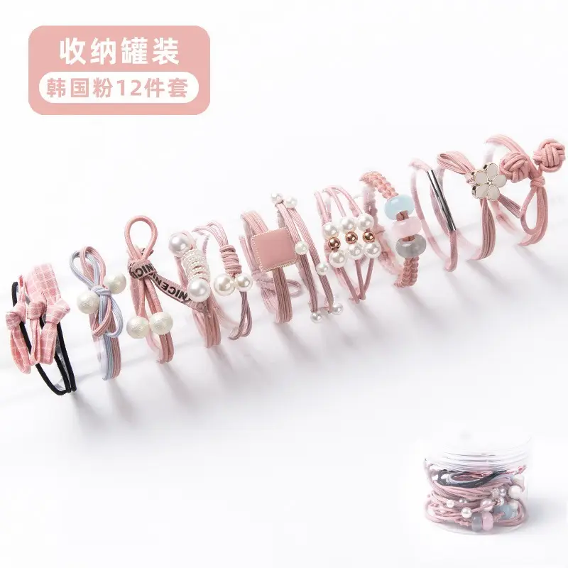 New Rubber Band All-Match Head Rope Autumn Winter High Elastic Durable Ponytail Rubber Band Girls Tie Head Hair Accessories Wholesale