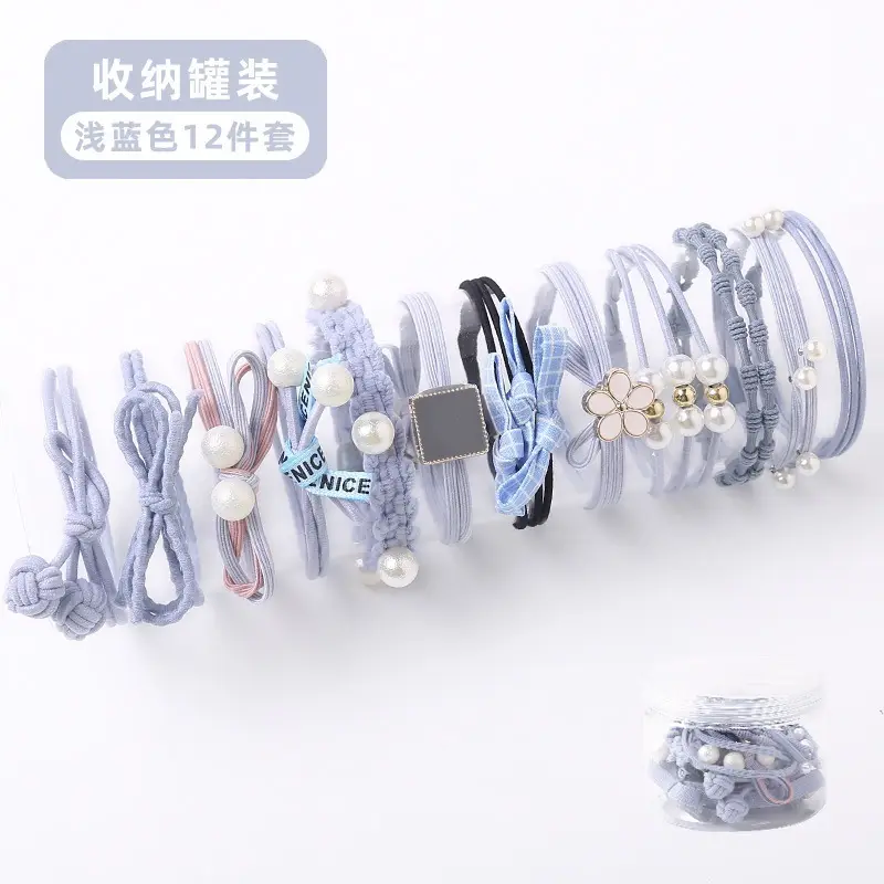 New Rubber Band All-Match Head Rope Autumn Winter High Elastic Durable Ponytail Rubber Band Girls Tie Head Hair Accessories Wholesale