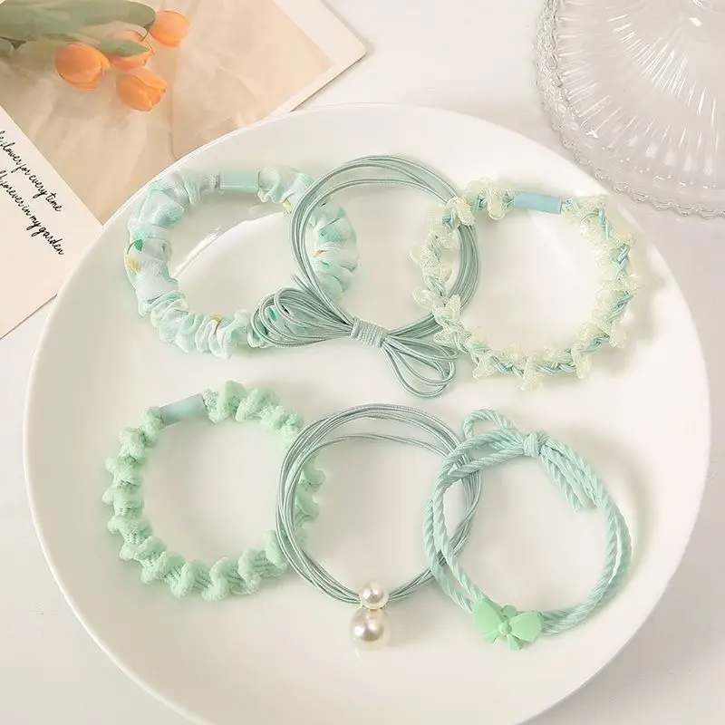 New Rubber Band All-Match Head Rope Autumn Winter High Elastic Durable Ponytail Rubber Band Girls Tie Head Hair Accessories Wholesale