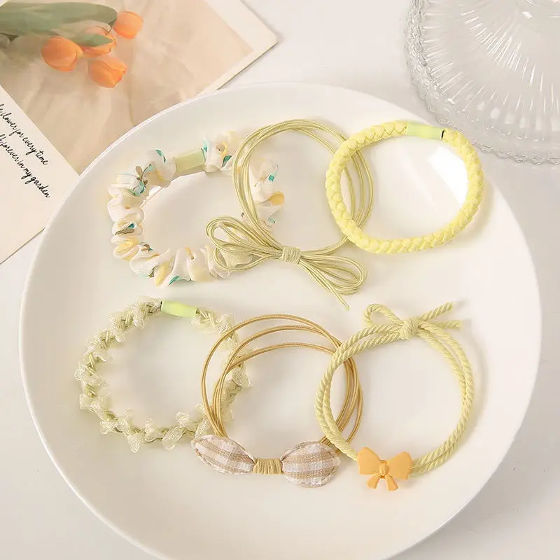New Rubber Band All-Match Head Rope Autumn Winter High Elastic Durable Ponytail Rubber Band Girls Tie Head Hair Accessories Wholesale
