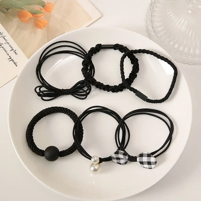New Rubber Band All-Match Head Rope Autumn Winter High Elastic Durable Ponytail Rubber Band Girls Tie Head Hair Accessories Wholesale