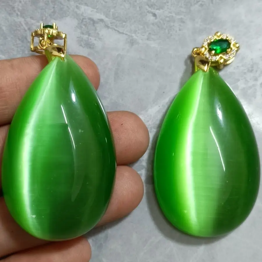 Green Water Drop Jade Pendant Necklace for Women — feature 9