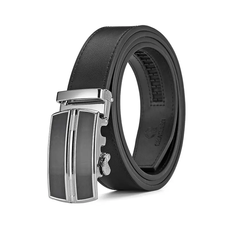 Men's Genuine Cowhide Belt Black Automatic Buckle 3.5cm — feature 3