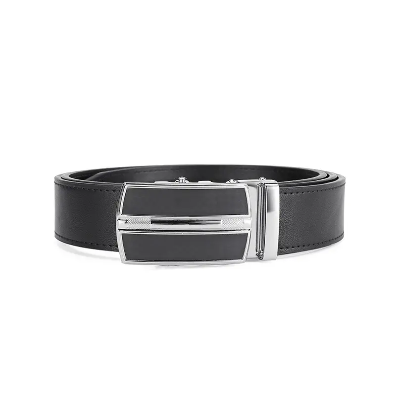 Men's Genuine Cowhide Belt Black Automatic Buckle 3.5cm — feature 6