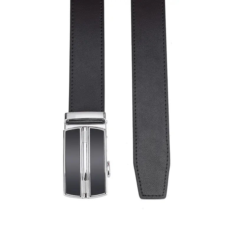 Men's Genuine Cowhide Belt Black Automatic Buckle 3.5cm — feature 8